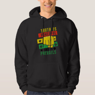 Truth Powerful Black Fist Prevail, Pride Black His Hoodie
