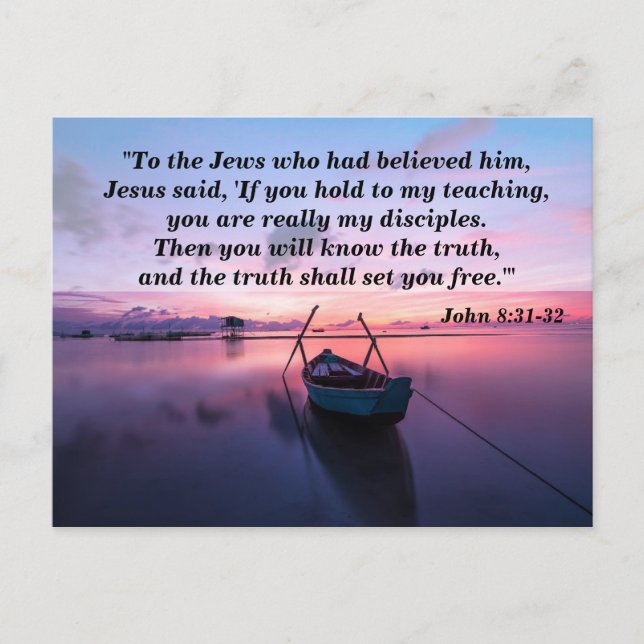 Truth Sets You Free Bible Memory Card (Front)