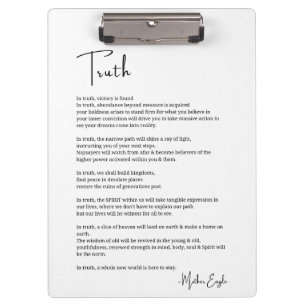 Truth victory courage poem poster wall art poetry clipboard