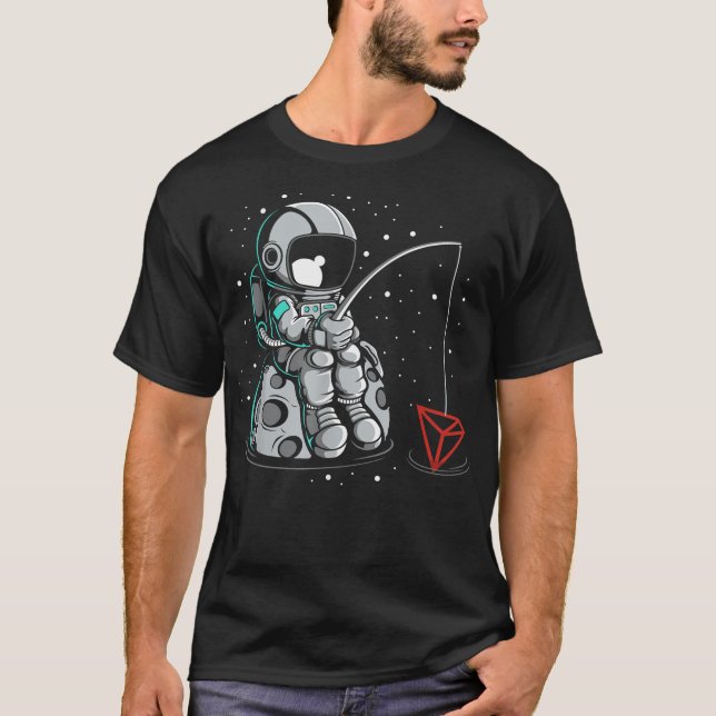 TRX Fishing,Tron Coin Digital Asset Token Blockcha T-Shirt (Front)