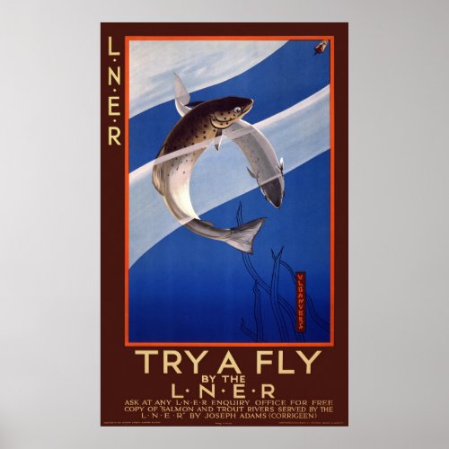 Try a fly by the LNER UK Vintage Poster