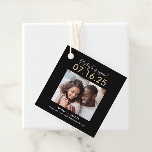 Try Again EDITABLE COLOR Save The Date Favor Tag