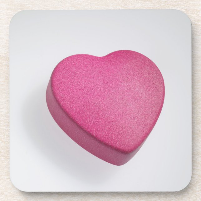 Try again heart candy drink coaster (Front)