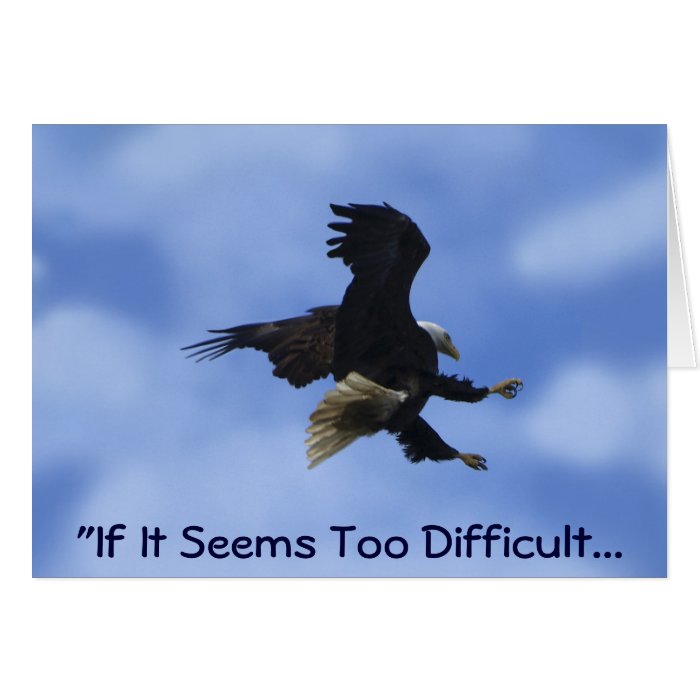 "TRY ANYWAY" EAGLE Series Greeting Card