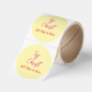 Try Christ Yellow Classic Round Sticker