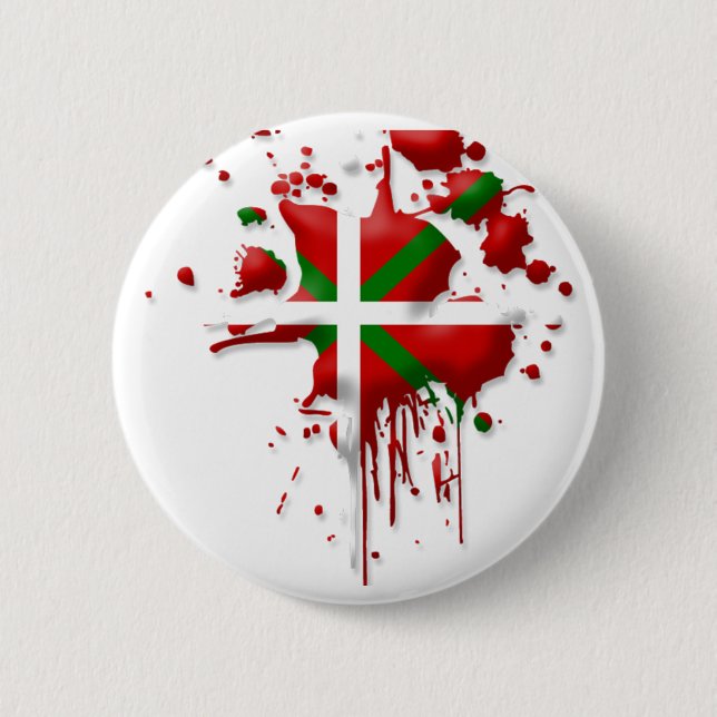 try flag Euskadi Basque Button (Front)
