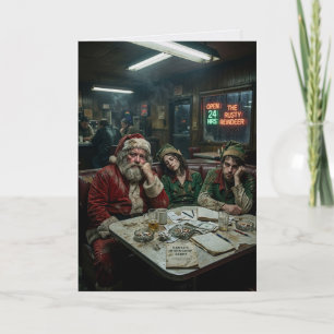 Try Harder Next Year Santa Christmas Card