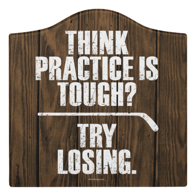 Try Losing (Hockey) Door Sign (Large Crest Front)