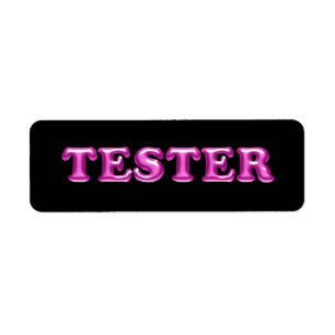Try Me Fuchsia Pink 3D Tester Sample Contaners Label