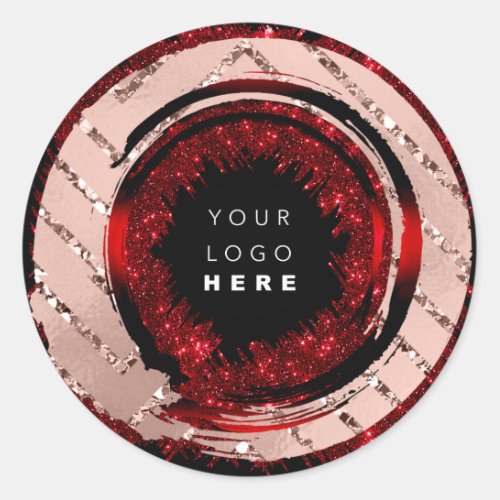 Try Me Logo Rose Burgundy Tester Sample Container Classic Round Sticker