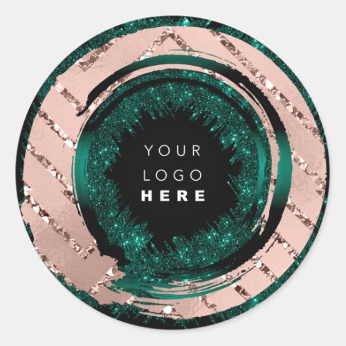 Try Me Logo Rose Green Tester Sample Container Classic Round Sticker