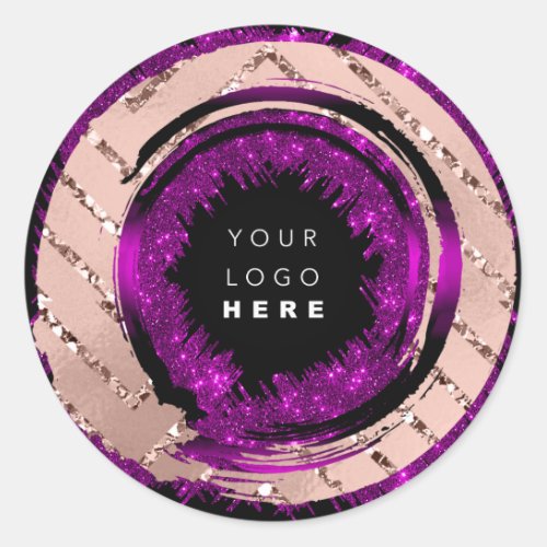 Try Me Logo Rose Pink Tester Sample Container Classic Round Sticker