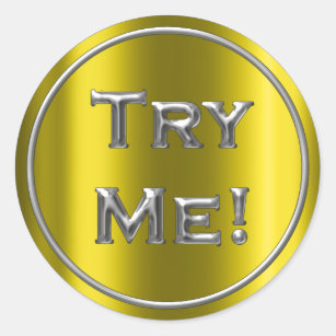 Try Me Stickers | Zazzle