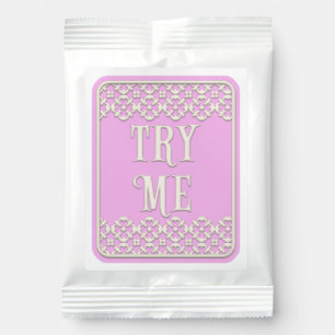 "Try Me" Wonderland Kids Tea Party Pastel Pink Lemonade Drink Mix