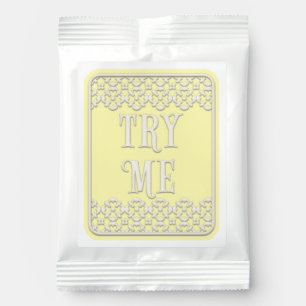 "Try Me" Wonderland Kids Tea Party Pastel Yellow Lemonade Drink Mix