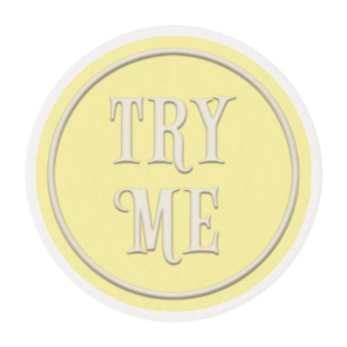 Try Me Wonderland Tea Party Pretty Yellow Edible Frosting Rounds