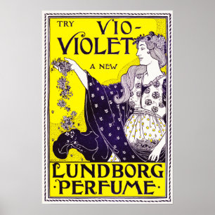 Try New VIOLET Lundborg Perfume Art by Louis Rhead Poster