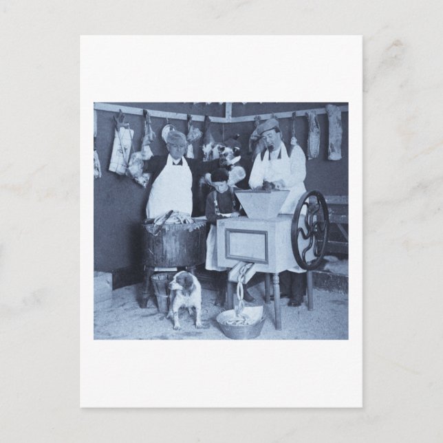 Try Our Sausages! You Get What You See Us Make Postcard (Front)