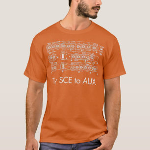 Try SCE to AUX White on Dark  T-Shirt