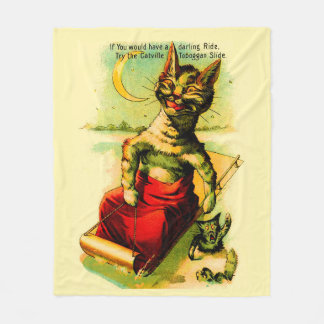 Try the Catville Toboggan Slide Fleece Blanket