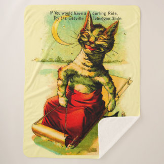 Try the Catville Toboggan Slide Sherpa Blanket