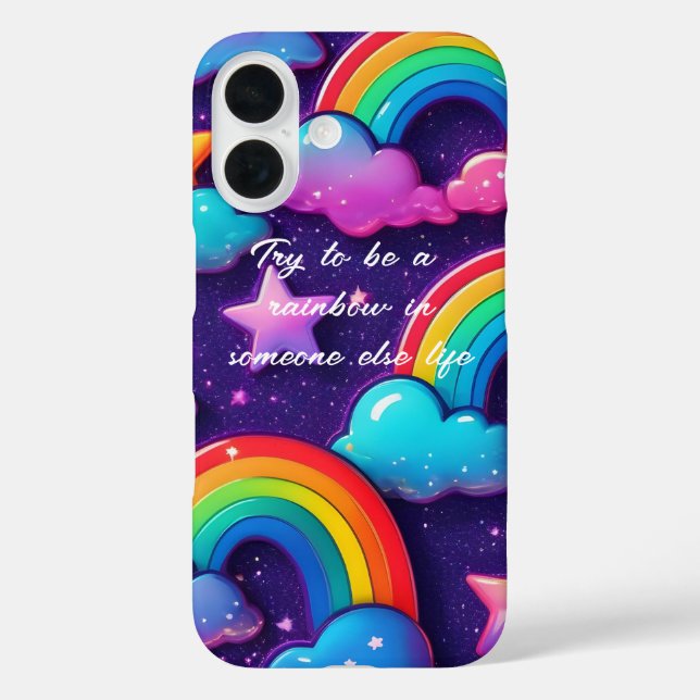 "Try to Be a Rainbow"  Case-Mate iPhone Case (Back)