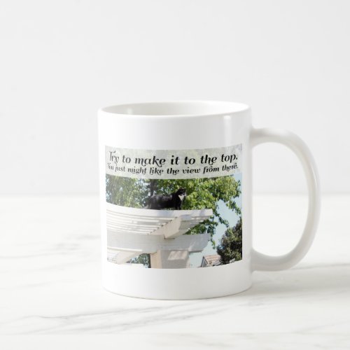 Try to Make It Slogan Cat Inspirational Photograph Coffee Mug