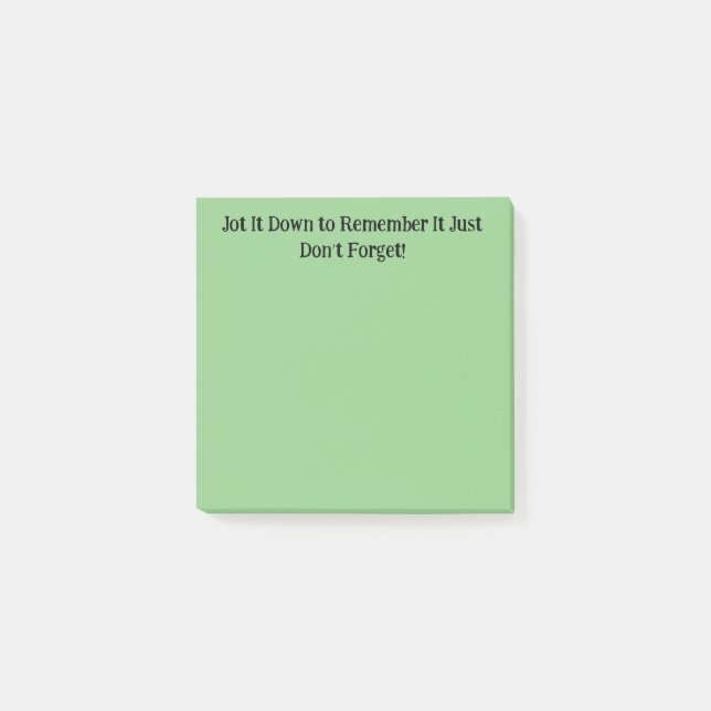 Try to Remember sticky notes (Front)