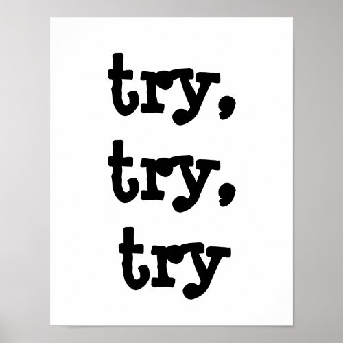 try try try poster
