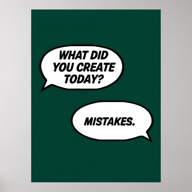 Trying and Failing Poster – Funny Creator Wall Art (Front)