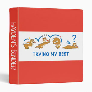 Trying My Best 3 Ring Binder