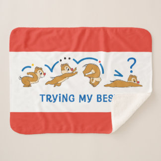 Trying My Best Sherpa Blanket