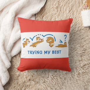 Trying My Best Throw Pillow