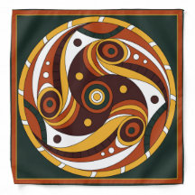 Trypillian Sacred Serpent Medallion Dark Green Ban