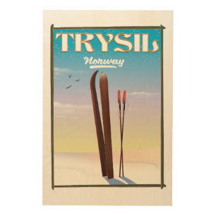 Trysil Norway , Norway ski travel poster