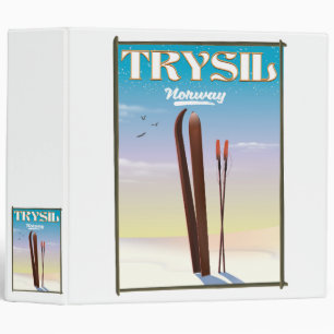 Trysil Norway , Norway ski travel poster 3 Ring Binder
