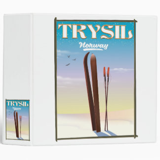 Trysil Norway , Norway ski travel poster 3 Ring Binder