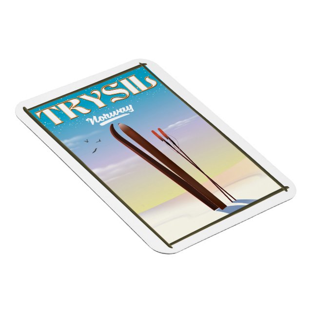 Trysil Norway , Norway ski travel poster Magnet (Right Side)