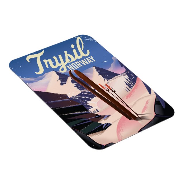Trysil Norway ski Magnet (Right Side)