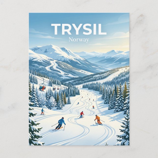 Trysil Ski Resort Norway Postcard (Front)