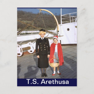 TS Arethusa,Christmas party Postcard