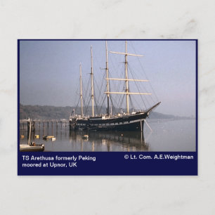 TS Arethusa formerly Peking moored at Upnor Postcard