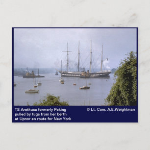 TS Arethusa formerly Peking, Upnor Postcard