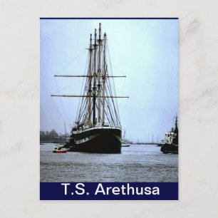 TS Arethusa,Leaving Upnor Postcard
