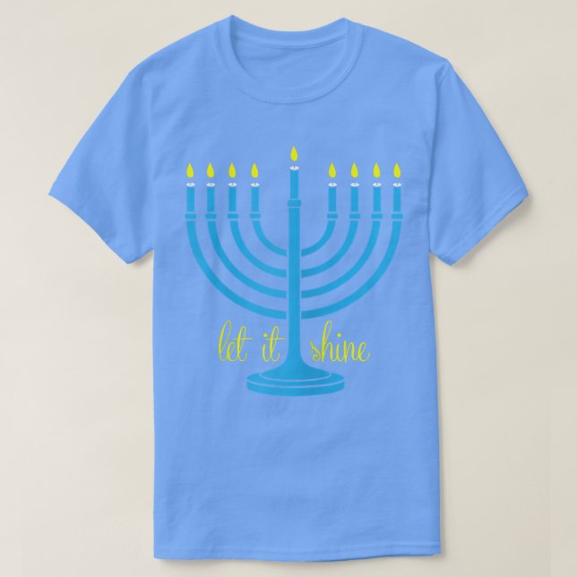Ts Hanukkah Menorah Jewish Women and Kids  T-Shirt (Design Front)