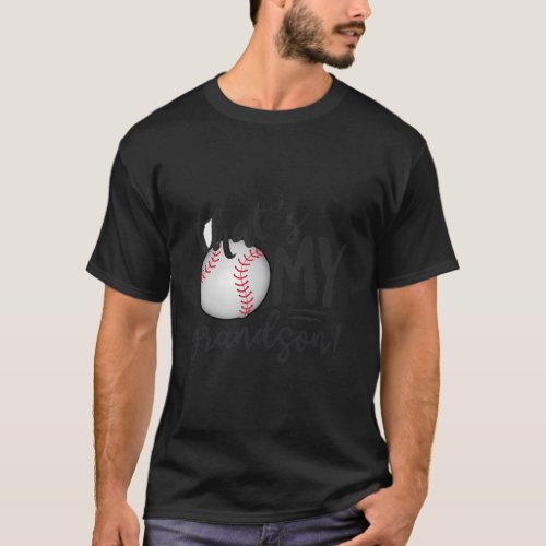 TS My Grandson Out There Baseball T_Shirt