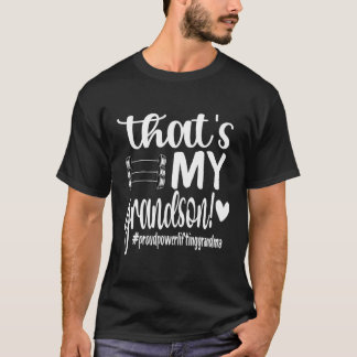 T'S My Grandson Proud Powerlifting Grandma T-Shirt
