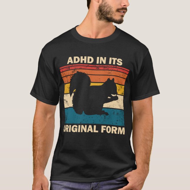 ts Original Form Funny Squirrel Retro T-Shirt (Front)