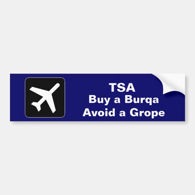 TSA Burqa Bumper Sticker (Front)