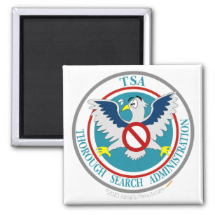 TSA Funny Logo with Cartoon Eagle Magnet
